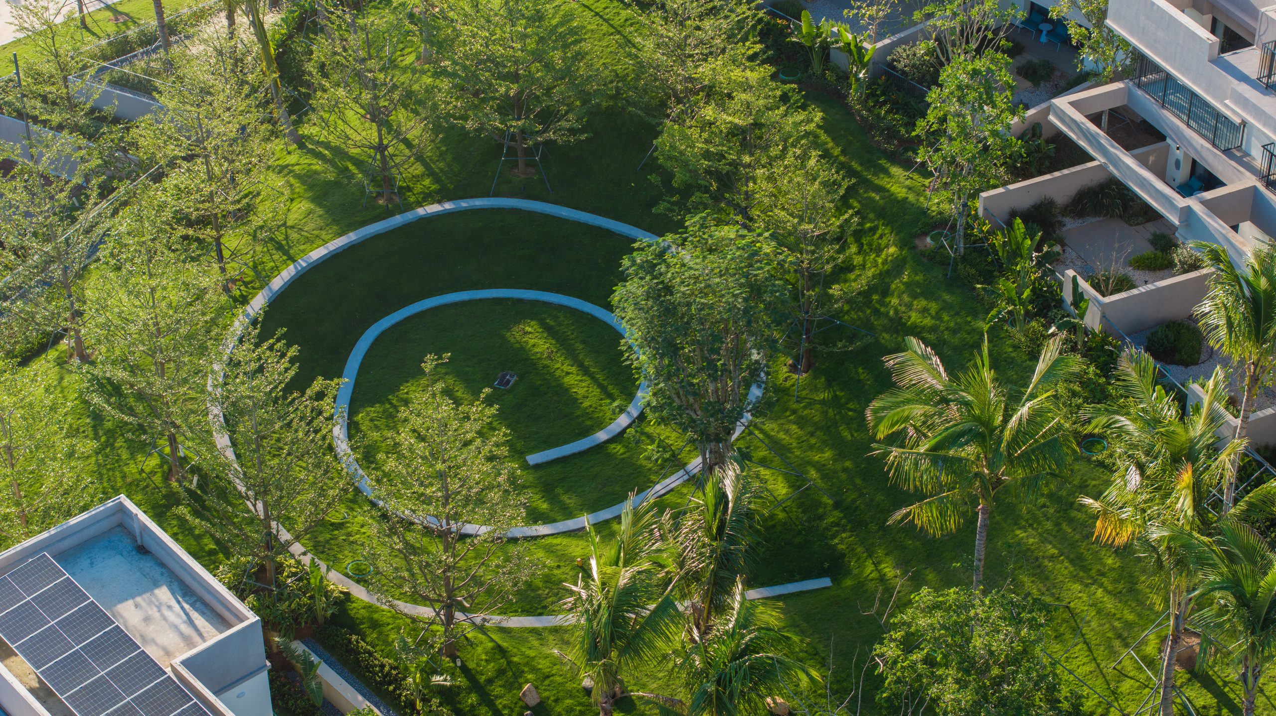 Garden aerial view